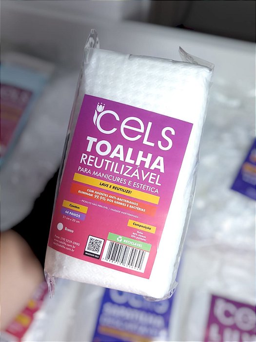 TOALHA REUTILIZAVEL ROLO BRANCO 44UNID 21CM X 20CM CELS