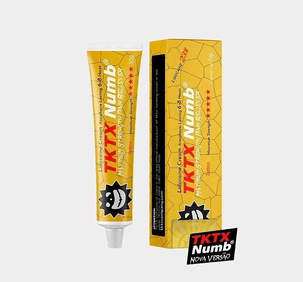POMADA ANESTESICA TKTX NUMB 56% 10G DOURADA
