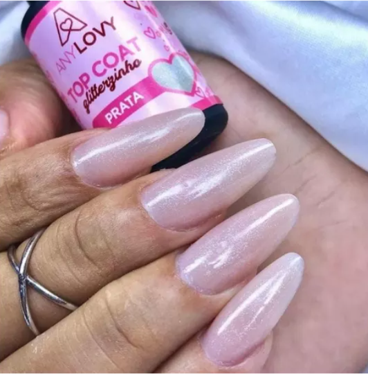 TOP COAT GLITTERZINHO PRATA ANYLOVY 9G