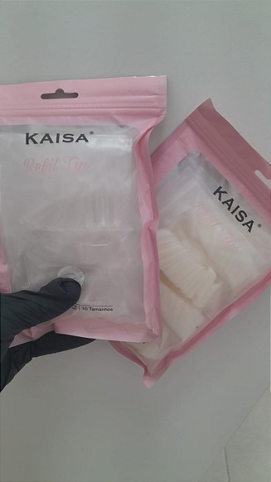 REFIL TIPS QUADRADA CURVATURA C 500 UNIDADES KAISA CORES