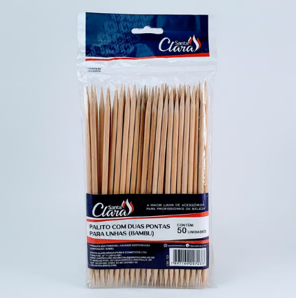 PALITO BAMBU DUAS PONTAS C/50 UNIDADES SANTA CLARA