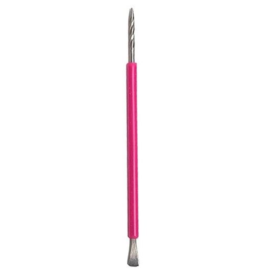 ESPATULA E PALITO DE INOX COM SILICONE ROSA ISIS CUTELARIA
