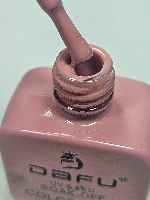 ESMALTE EM GEL DAFU TAMPA BRANCA 10ML NUDE ROSE N6