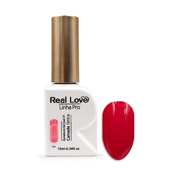 ESMALTE EM GEL LINHA PRO CAMADA UNICA Nº37 10ML REAL LOVE