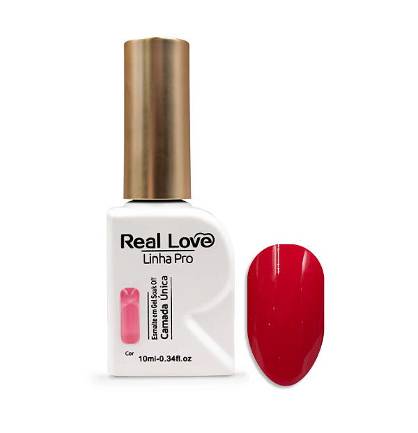 ESMALTE EM GEL LINHA PRO CAMADA UNICA Nº43 10ML REAL LOVE