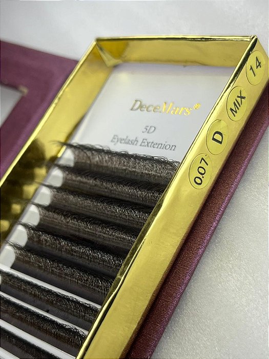 CILIOS MARROM DECEMARS 5D 0,07D MIX 8MM AO 14MM