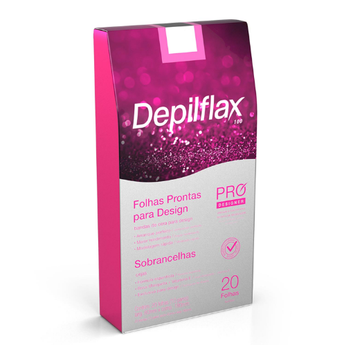 FOLHAS PRONTAS P/ DESIGN DE SOBRANCELHAS ROSA C/20 UN. DEPILFLAX