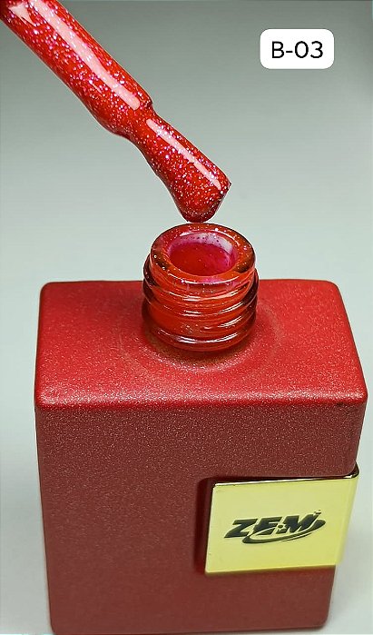 ESMALTE EM GEL COLEÇÃO B N°03 GLITTER 15ML ZEM