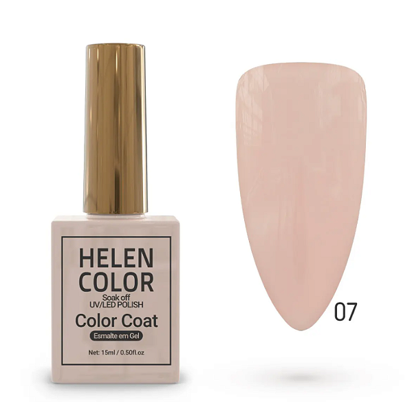 ESMALTE EM GEL Nº07 15ML TONS NUDE HELEN COLOR