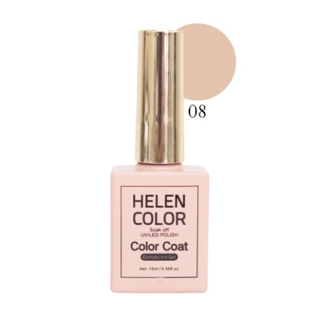 ESMALTE EM GEL Nº08 15ML TONS NUDE HELEN COLOR