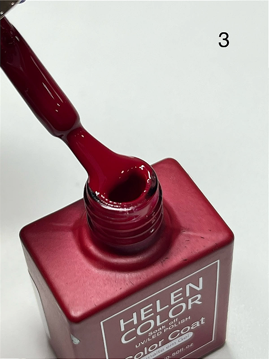ESMALTE EM GEL Nº03 15ML TONS VERMELHO HELEN COLOR