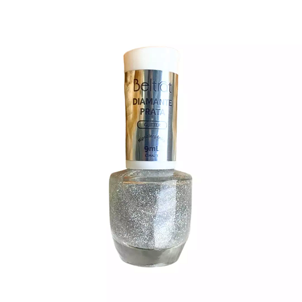 ESMALTE DIAMANTE PRATA GLITTER 9ML BELTRAT