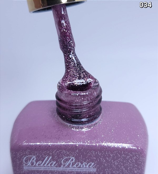 ESMALTE EM GEL QUADRADO PLUS N°34 15ML BELLA ROSA