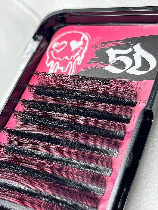 CILIOS CURVATURA D ESPESSURA 0.07 TAM 13MM 5D BAD PINK
