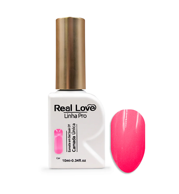 ESMALTE EM GEL LINHA PRO CAMADA UNICA Nº19 10ML REAL LOVE