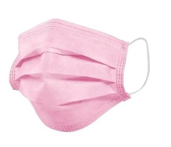 PLIN MASCARA DESCARTAVEL TNT TRIPLA ROSA PCT - 50 UNIDADES