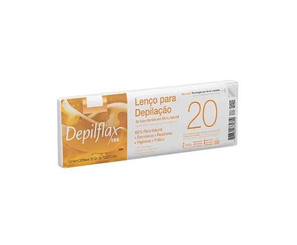 LENÇO PARA DEPILAÇÃO DEPLFLAX C/20UN
