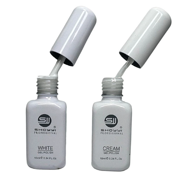 ESMALTE EM GEL SHOYYI 10ML LED UV KIT FRANCESINHA CORES BRANCO