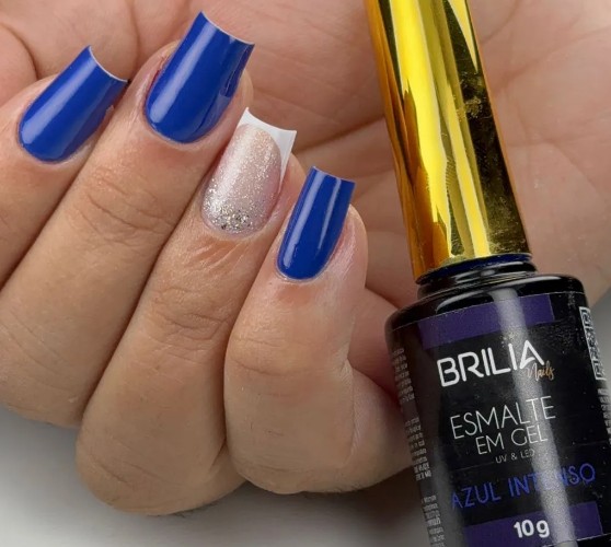 ESMALTE GEL AZUL INTENSO BRILIA NAILS SEM TPO