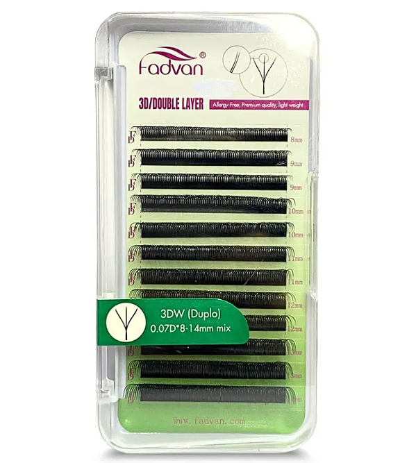 CILIOS 3DW DUPLO FADVAN 0.07D MIX 8MM AO 14MM