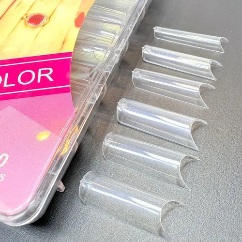 TIPS QUADRADA CURVATURA C TRANSPARENTE C/100 HELEN COLOR