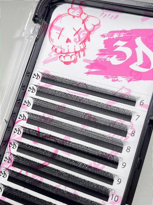 CILIOS 3D TAMANHO D-0.07 MIX 6 AO 13 BAD PINK