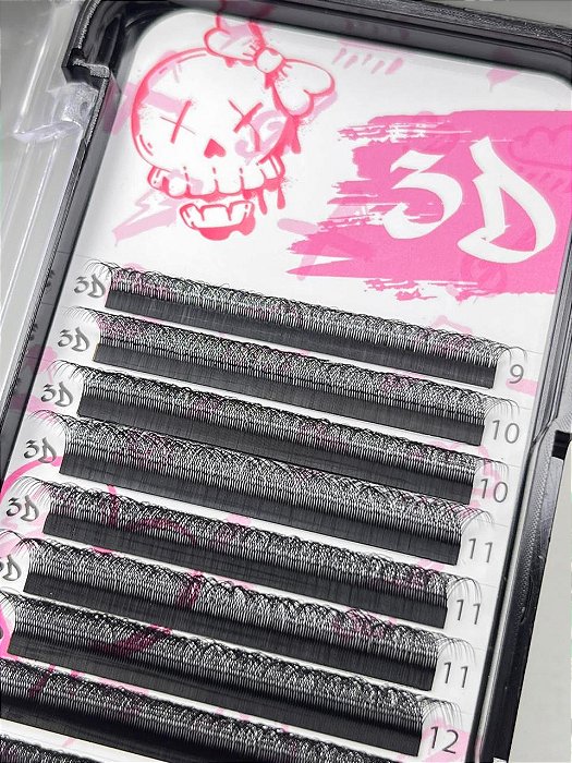 CILIOS 3D TAMANHO D-0.07 MIX 9 AO 14 BAD PINK