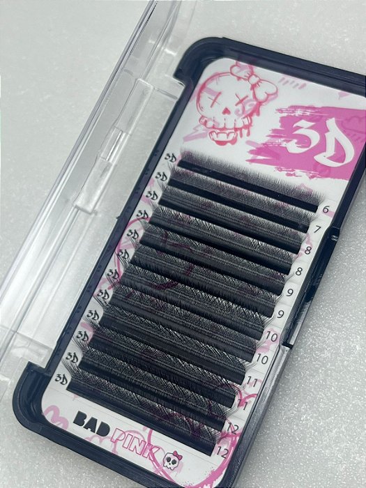 CILIOS 3D TAMANHO M-0.07 MIX 6 AO 12  BAD PINK