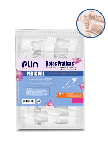 PLIN BOTAS PRATICAS COM EMOLIENTE - PACOTE COM 25 PARES