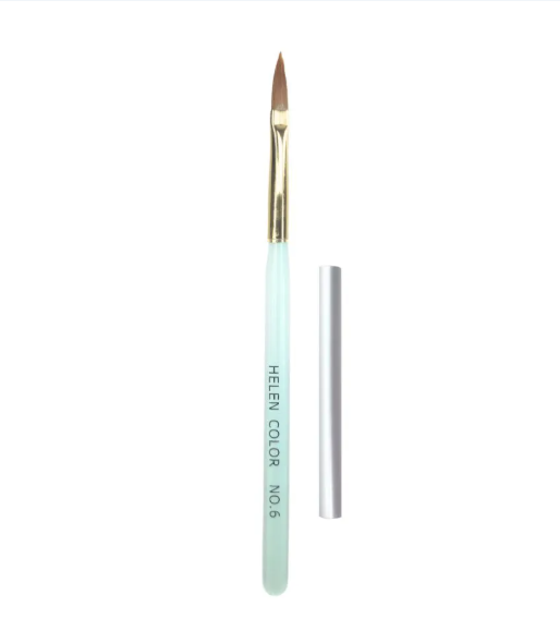 PINCEL ACRILICO HELEN COLOR Nº6 COM TAMPA VERDE