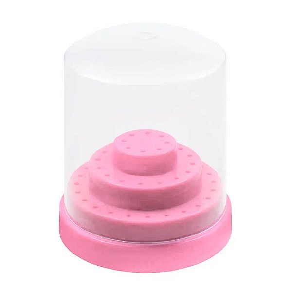 PORTA BROCA REDONDO GRANDE 48 FUROS ROSA/LILAS/BRANCO