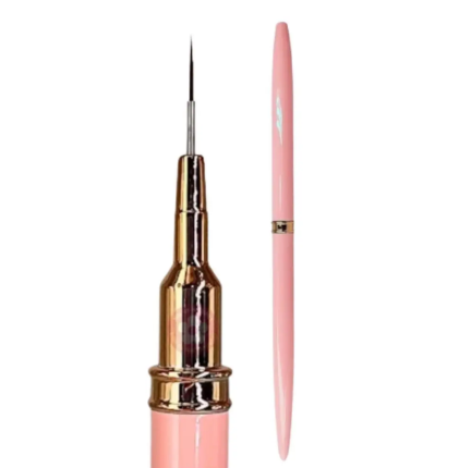 PINCEL COM TAMPA PONTA FINA ROSA