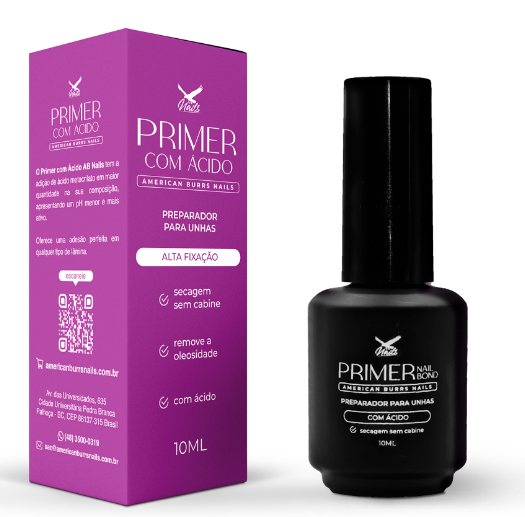 PRIMER COM ACIDO 10ML - AMERICAN BURRS NAILS