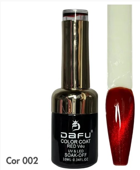ESMALTE EM GEL DAFU MAGNETICO VERMELHO N°02 10ML