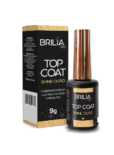 TOP COAT SHINE OURO 9G BRILIA NAILS