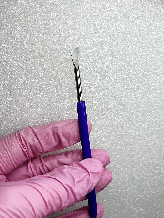 ESPATULA MISTA DE INOX COM SILICONE ROXO ISIS CUTELARIA