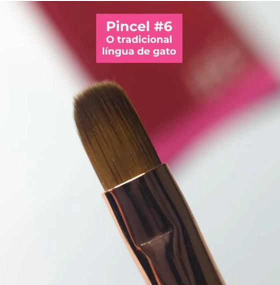 PINCEL LINGUA DE GATO N°6 PROFISSIONAL ANYLOVY