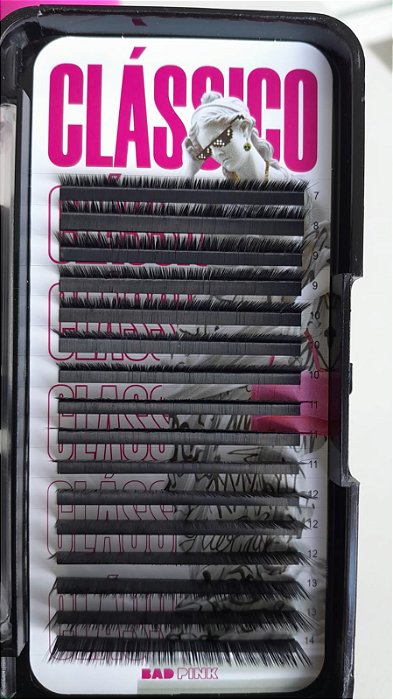 CILIOS CURVATURA "L" ESPESSURA 0.07 MIX 7 AO 14 4D BAD PINK
