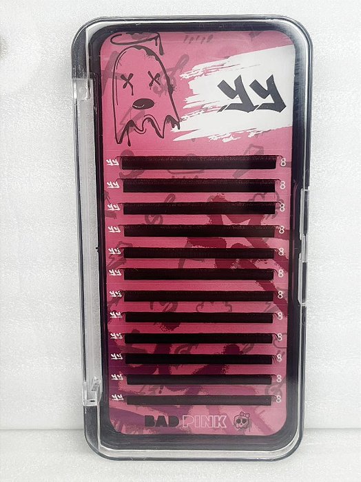 CILIOS YY CURVATURA "D" ESPESSURA 0.07 8MM BAD PINK