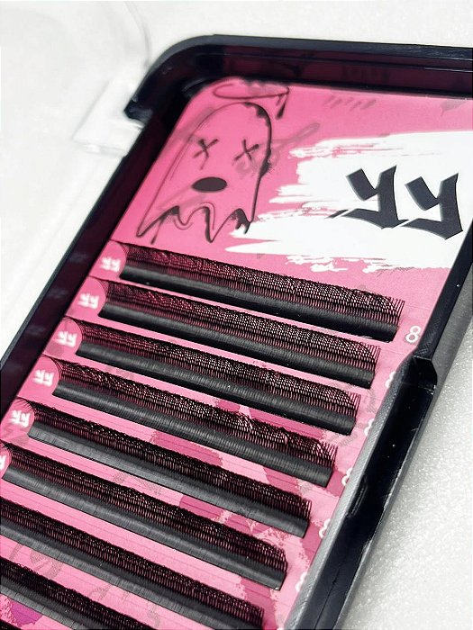 CILIOS YY CURVATURA "D" ESPESSURA 0.07 8MM BAD PINK