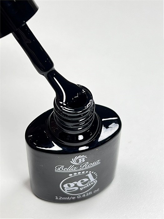 ESMALTE EM GEL COR PRETO Nº1 12ML BELLA ROSA