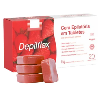 CERA QUENTE DEPILFLAX MORANGO 1KG