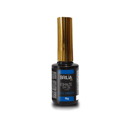ESMALTE GEL AZUL VIBRANTE BRILIA NAILS SEM TPO
