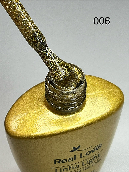 ESMALTE EM GEL TOM HOLOGRÁFICO Nº06 REAL LOVE 10ML