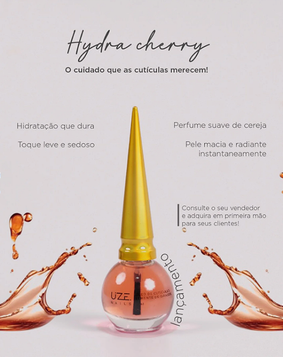ÓLEO DE CUTICULA HYDRA CHERRY 12ML UZE NAILS