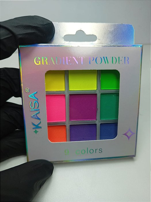 PALETA DE CORES NEON - KAISA GRADIENT POW DER 9 CORES