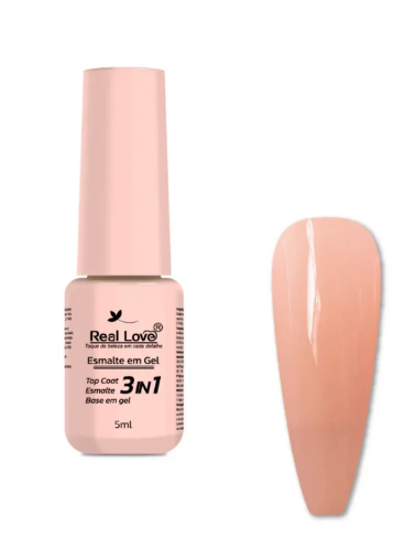 ESMALTE EM GEL Nº05 3 EM 1 BASE/ESMALTE/TOP COAT REAL LOVE 5ML