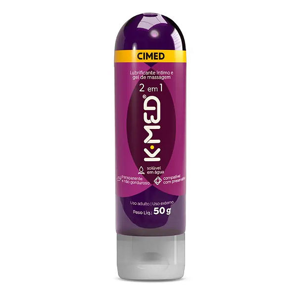 LUBRIFICANTE INTIMO E GEL DE MASSAGEM K-MED 2 EM 1 50G CIMED
