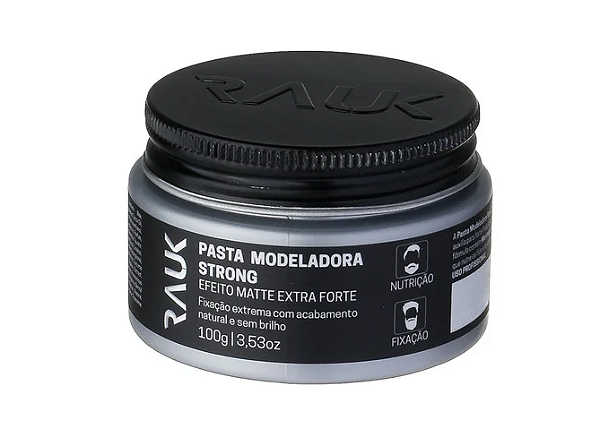 PASTA MODELADORA STRONG RAUK  EFEITO MATTE EXTRA FORTE 100G MENELA