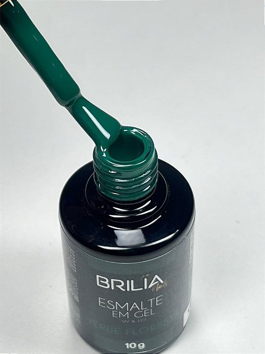 ESMALTE GEL VERDE FLORESTA BRILIA NAILS